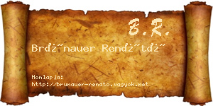 Brünauer Renátó névjegykártya