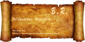 Brünauer Renátó névjegykártya